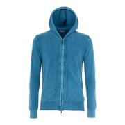 Heren Hoodie met rits Cashmere Company , Blue , Heren