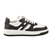 Leren Rubberen Zoolschoenen Hogan , Black , Dames