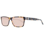 Bruine Heren Zonnebril Rechthoekig Frame Guess , Brown , Heren