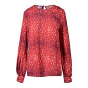 Viscose Gebreide Top Stella Jean , Red , Dames