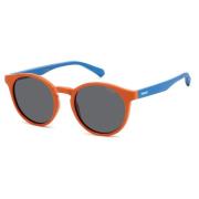 Stijlvolle zonnebril met L7Q/M9 design Polaroid , Orange , Unisex