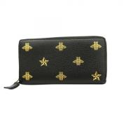 Pre-owned Leather wallets Gucci Vintage , Black , Dames