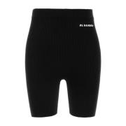 Klassieke zwarte katoenen leggings Jil Sander , Black , Dames