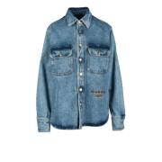 Overhemd Msgm , Blue , Heren