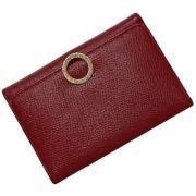 Pre-owned Leather wallets Bvlgari Vintage , Red , Dames