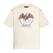 T-shirt met print Amiri , Beige , Dames