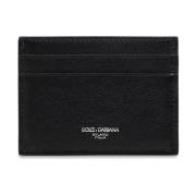 Leren kaarthouder Dolce & Gabbana , Black , Heren