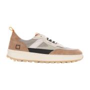 Gekleurde Canvas en Suède Sneaker D.a.t.e. , Beige , Heren