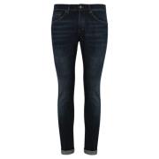 Donkere denim slim fit broek Dondup , Blue , Heren