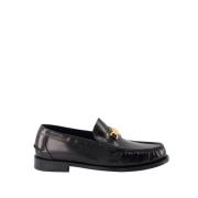 Leren Medusa 95 Loafers Versace , Black , Heren