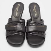 Pre-owned Leather sandals Dior Vintage , Black , Dames