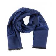 Winter Sjaal 100% Zuivere Wol Lanvin , Blue , Dames