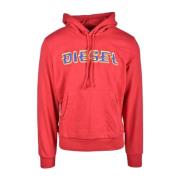 Rode Sweatshirt voor Mannen Diesel , Red , Heren