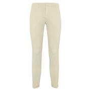 Slim Katoen Gabardine Beige Broek Fay , Beige , Heren