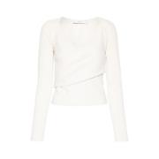 Witte Wrap V-Hals Blouse IRO , White , Dames