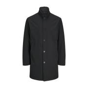 Elegante Zwarte Jas Blaremy Stijl Jack & Jones , Black , Heren