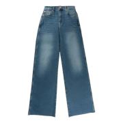 Lux Vintage Wide Leg Denim Jeans 7 For All Mankind , Blue , Heren