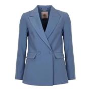 Blauw Blazer Set in Ashleigh Stijl Freebird , Blue , Dames