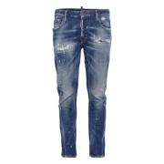 Klassieke Denim Jeans voor dagelijks gebruik Dsquared2 , Blue , Dames