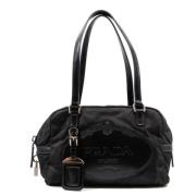 Pre-owned Nylon shoulder-bags Prada Vintage , Black , Dames