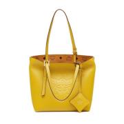 Hemel Shopper van leer met logoprint MCM , Yellow , Dames