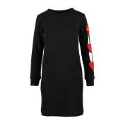 Dagelijkse Midi Jurk Love Moschino , Black , Dames