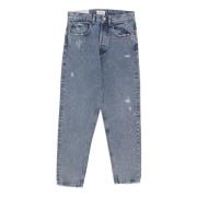 Slim Fit Denim Jeans Amish , Blue , Heren