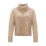 Stijlvolle Pullover met Plinea Detail Opus , Brown , Dames