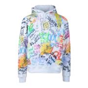 Stijlvolle Witte Katoenen Hoodie voor Heren Dsquared2 , White , Heren