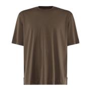 Army Katoenen T-shirt met Ronde Kraag Ermenegildo Zegna , Green , Here...