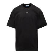 Korte mouwen Crew Neck T-shirt met Logo Off White , Black , Heren