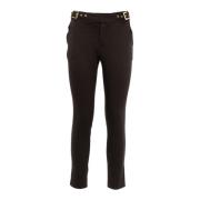 Chino broek met riem in beige Fracomina , Black , Dames