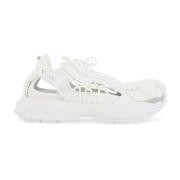 Futuristische Leren Sneakers met Koordweefsel Versace , White , Dames