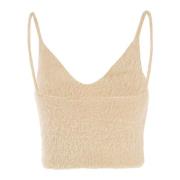 Teddy Juice Top met Bandjes Pinko , Beige , Dames