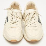 Pre-owned Leather sneakers Gucci Vintage , Beige , Dames