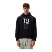 Geborduurde logo hoodie - Blauw Armani Exchange , Blue , Heren