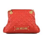 Stijlvolle PU Schoudertas Love Moschino , Red , Dames