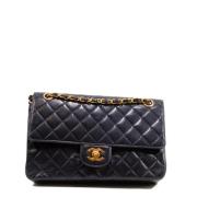 Pre-owned Leather chanel-bags Chanel Vintage , Blue , Dames