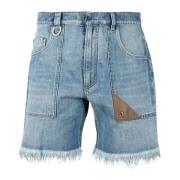 Katoenen Bermuda Shorts Fendi , Blue , Heren