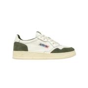 Vintage Lage Top Leren Sneakers Autry , Green , Heren