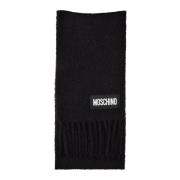 Alpaca Wolmix Sjaal Moschino , Black , Dames