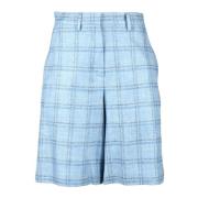 Zijde Linnen Wol Bermuda Shorts Ballantyne , Blue , Dames