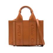 Bruin Leren Tote Tas Chloé , Brown , Dames