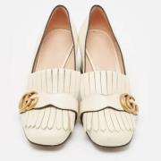 Pre-owned Leather heels Gucci Vintage , White , Dames