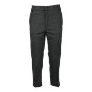 Elegante Wollen Blend Broek Dondup , Gray , Dames