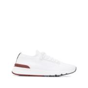 Witte Katoenen Low-Top Sneakers Brunello Cucinelli , White , Heren