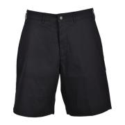 Katoenen Bermuda Shorts met Elastaan Department Five , Black , Heren