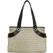 Pre-owned Canvas handbags Bvlgari Vintage , Beige , Dames