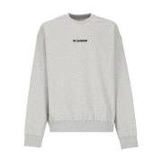 Upgrade je casual garderobe met grijze katoenen sweatshirt Jil Sander ...