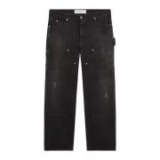 Zwarte gestudeerde broek met sterren detail Golden Goose , Black , Her...